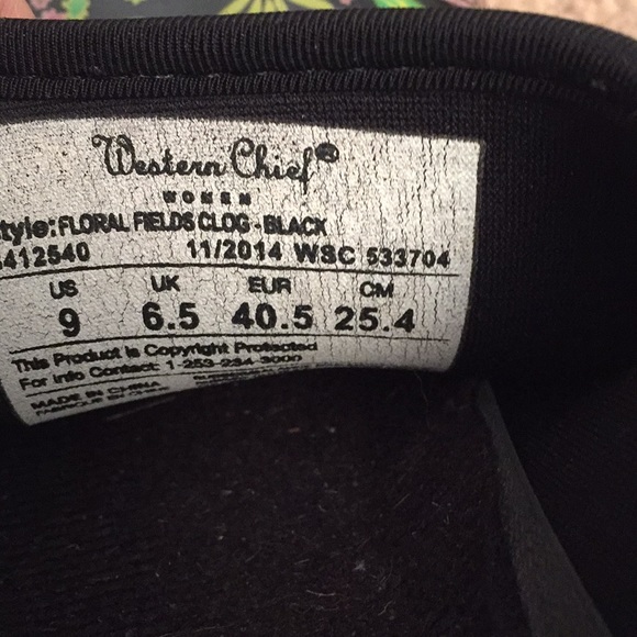 Western Chief Slip On Floral Garden Shoe Clog 9 - Picture 8 of 10